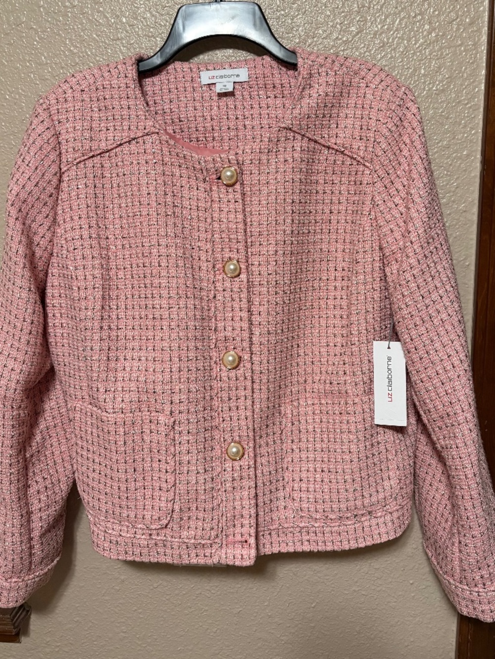 Liz Claiborne Charleston Pink Tweed Blazer